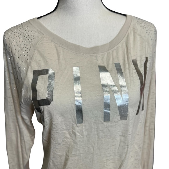 PINK by VS Woman’s Long Sleeved Shirt with Gems on Shoulders Sz XS - Picture 2 of 6